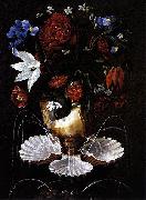 Still-Life with Shell Fountain and Flowers  Juan de  Espinosa